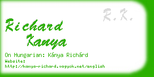 richard kanya business card