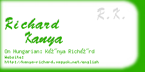 richard kanya business card